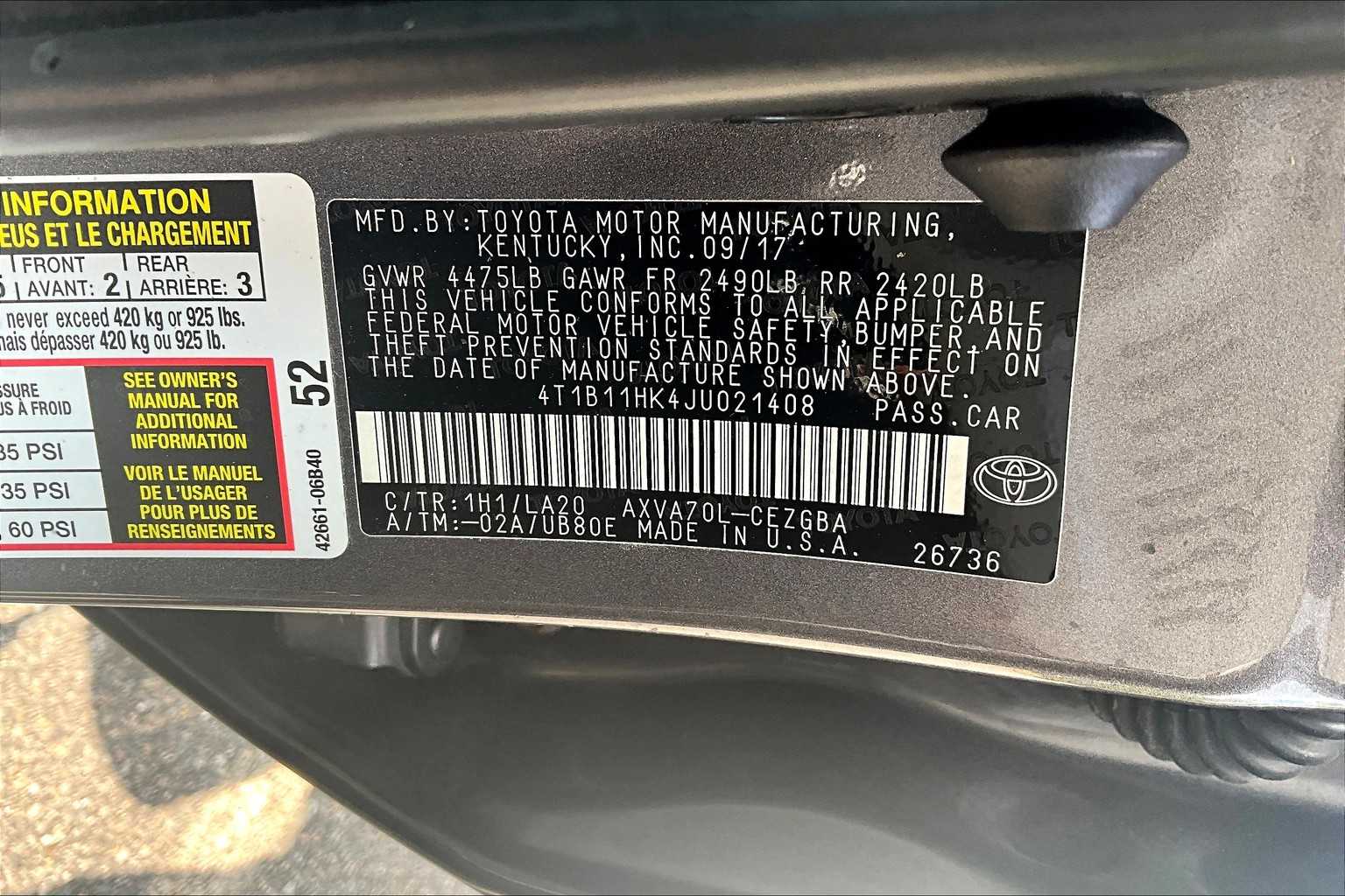 2018 Toyota Camry XLE - Photo 36