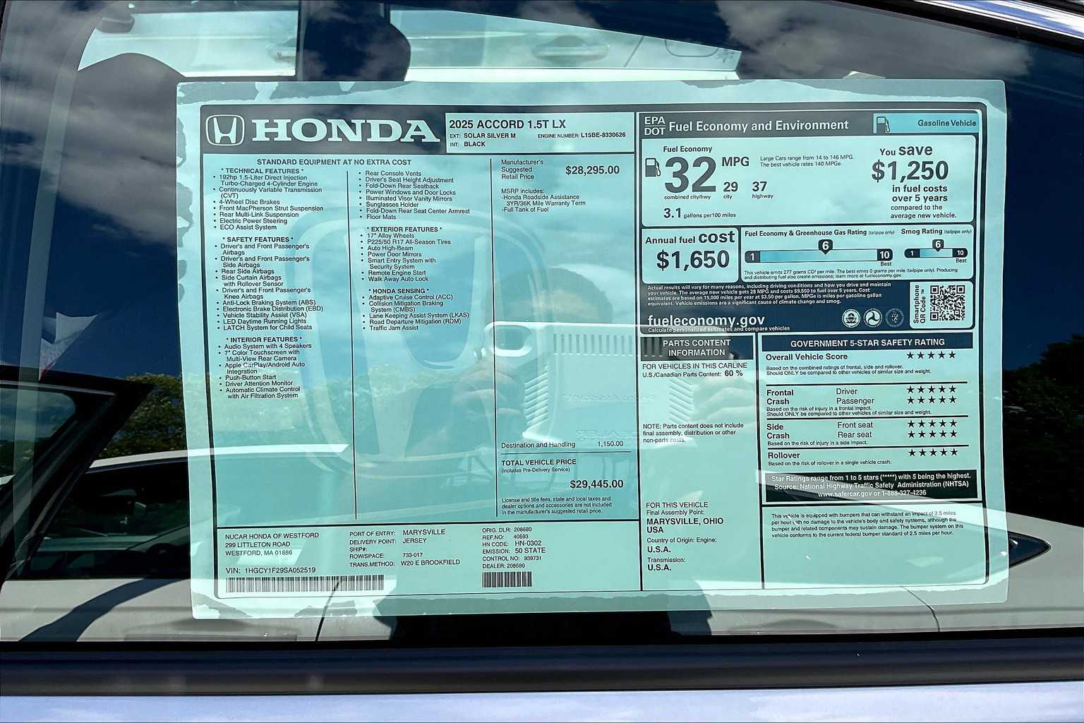 2025 Honda Accord LX - Photo 17