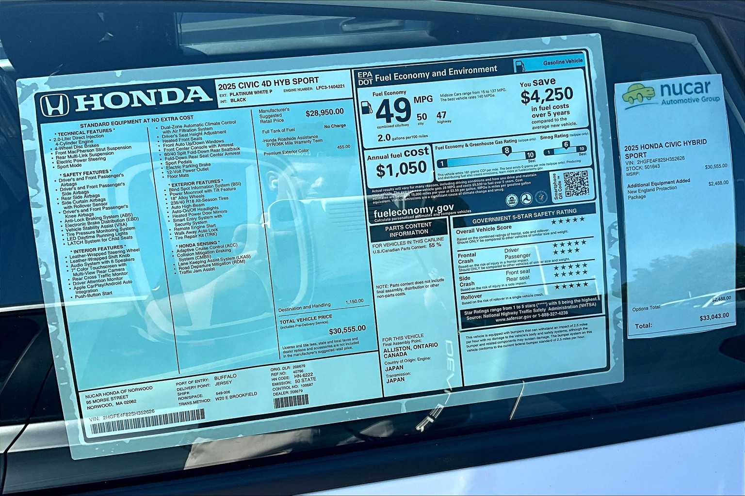 2025 Honda Civic Hybrid Sport - Photo 17