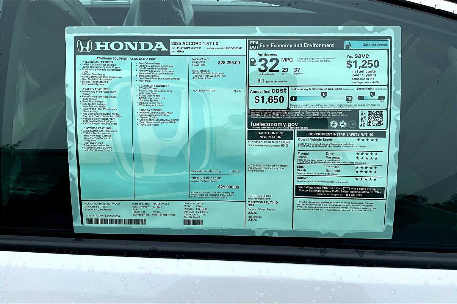 2025 Honda Accord LX - Photo 17