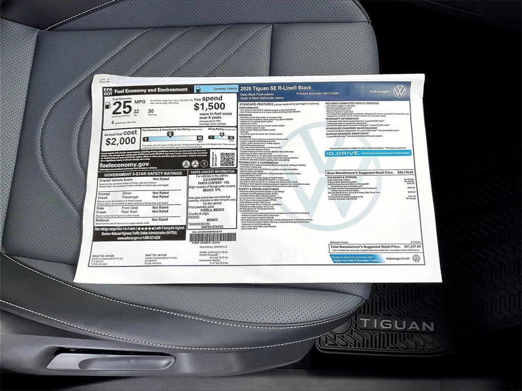 2026 Volkswagen Tiguan 2.0T SE R-Line Black - Photo 17