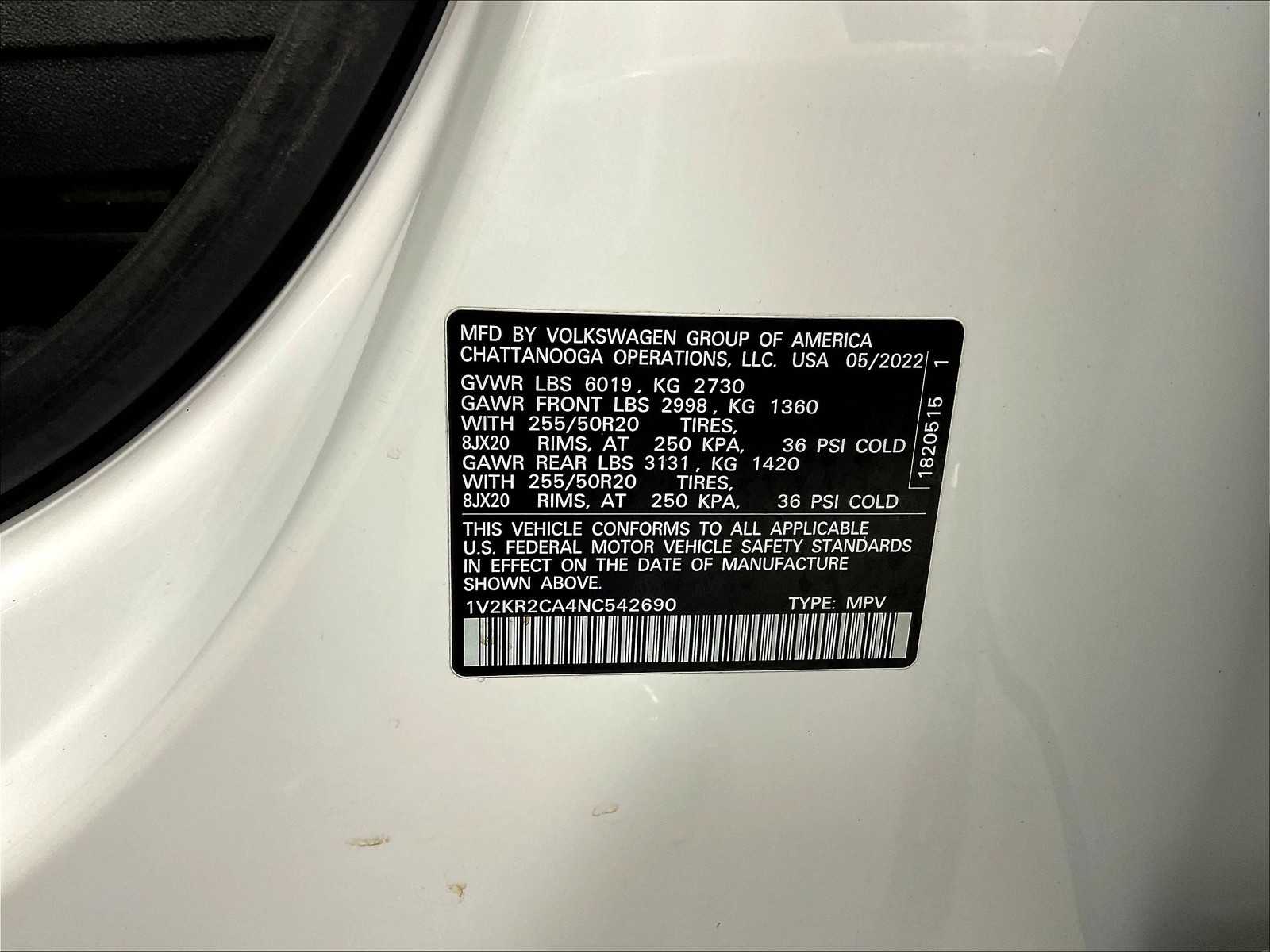 2022 Volkswagen Atlas 3.6L V6 SE w/Technology - Photo 37