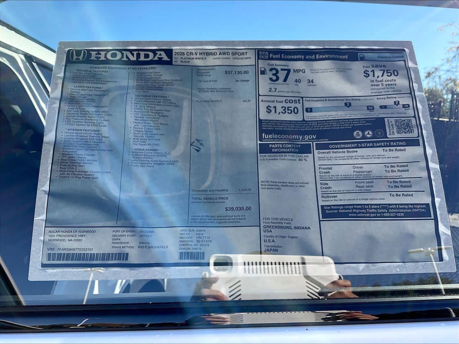 2026 Honda CR-V Hybrid Sport - Photo 18