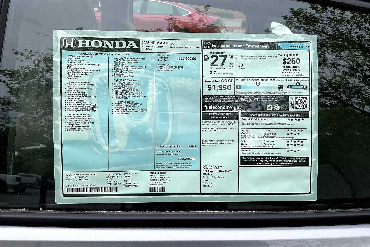 2025 Honda HR-V LX - Photo 17