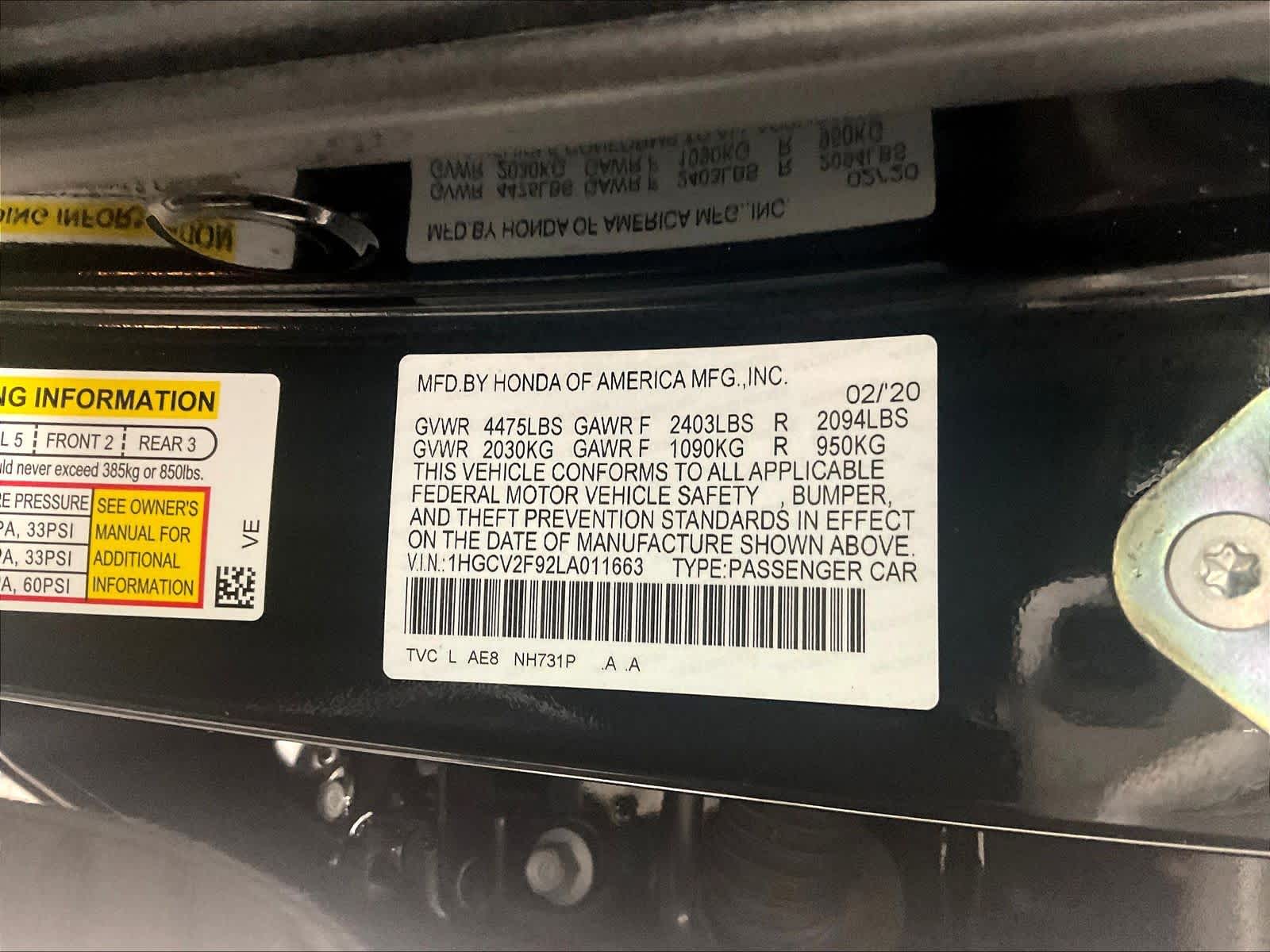 2020 Honda Accord Touring - Photo 36