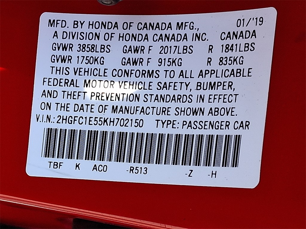 2019 Honda Civic Si - Photo 27