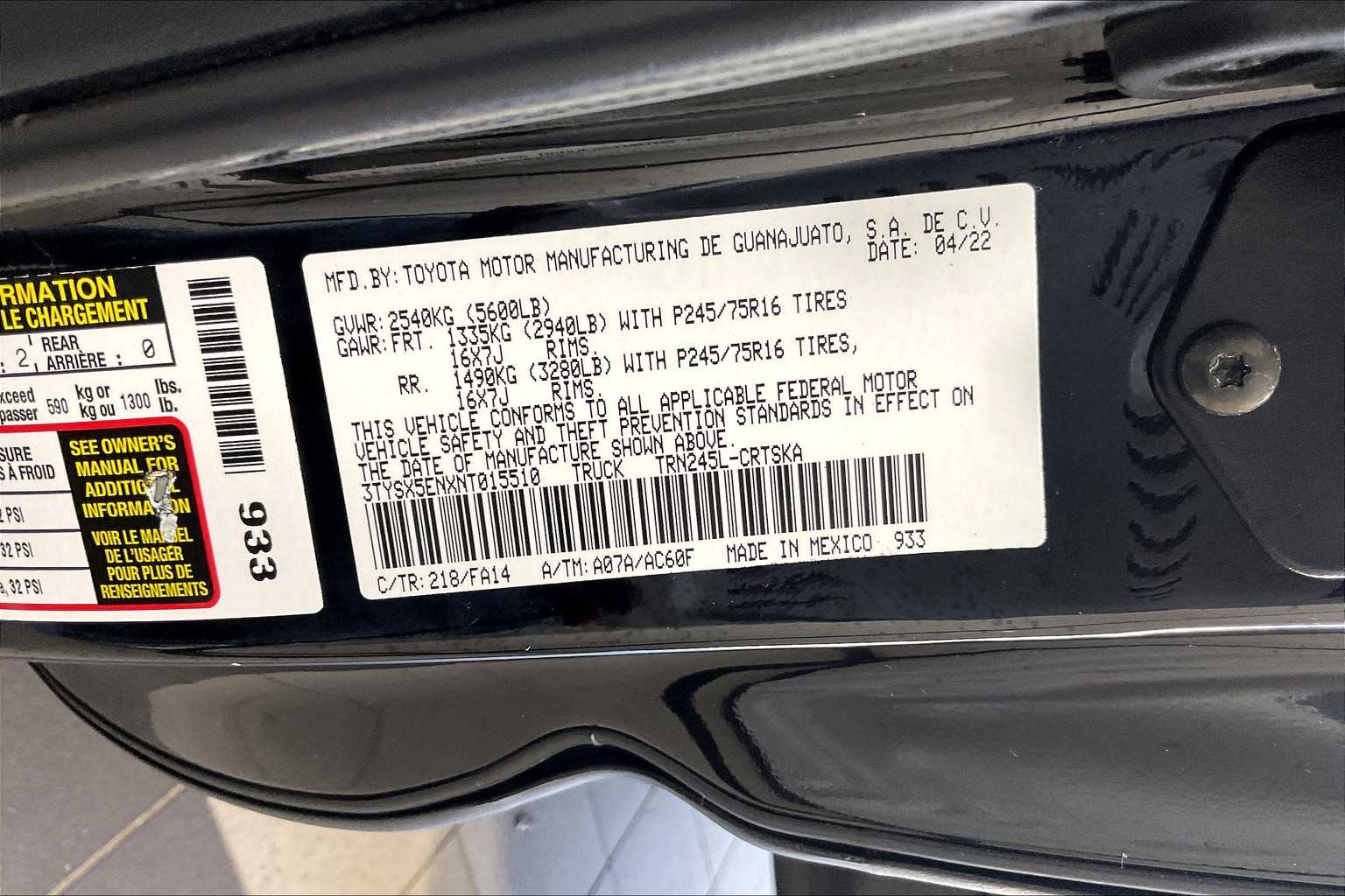 2022 Toyota Tacoma SR - Photo 36