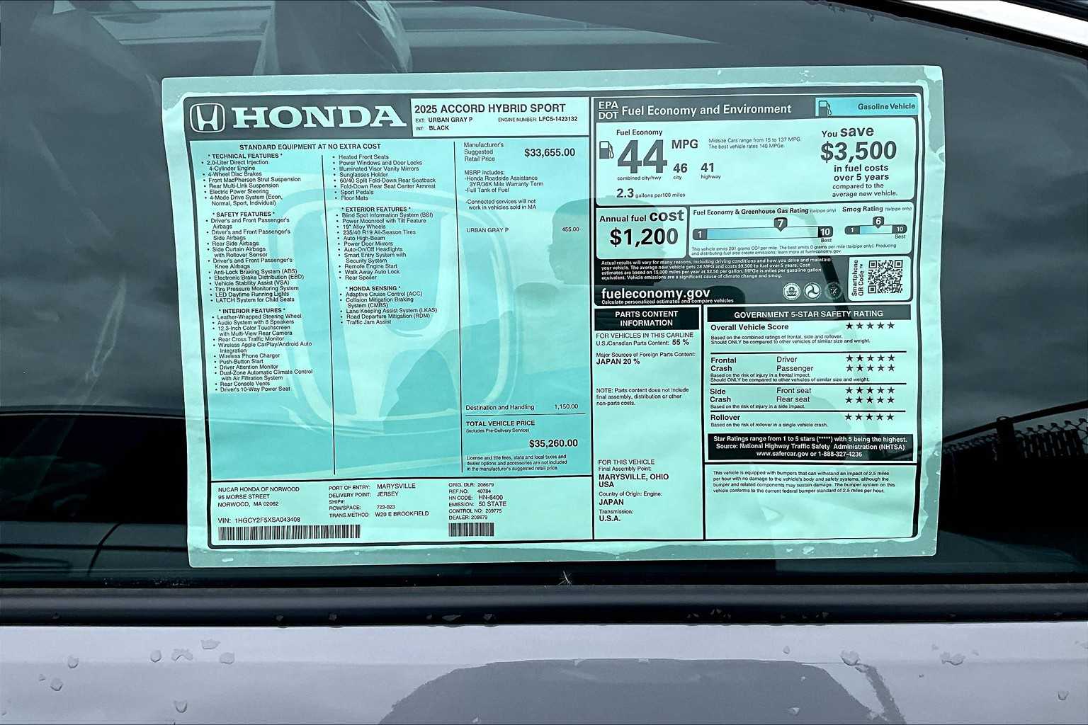 2025 Honda Accord Hybrid Sport - Photo 17
