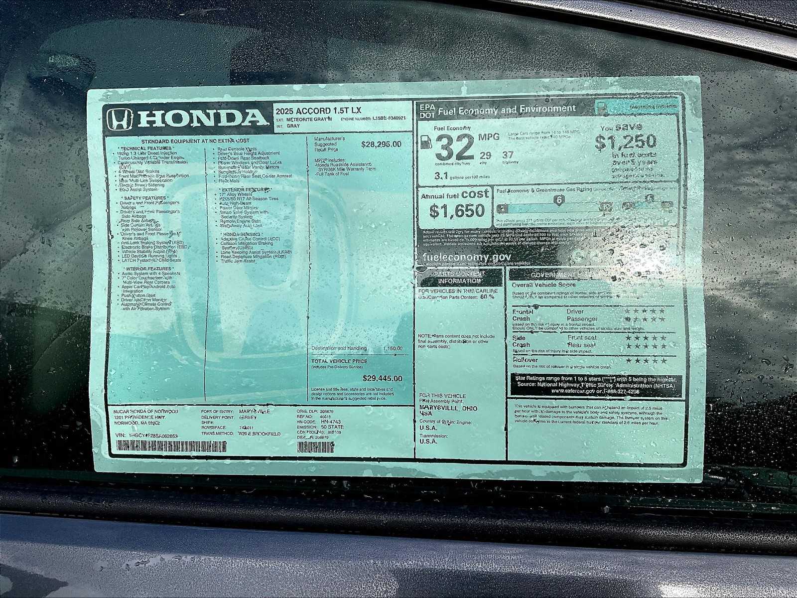 2025 Honda Accord LX - Photo 18