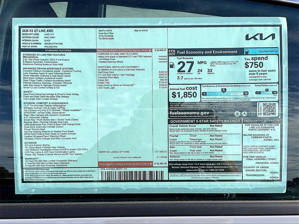 2026 Kia K5 GT-Line - Photo 17