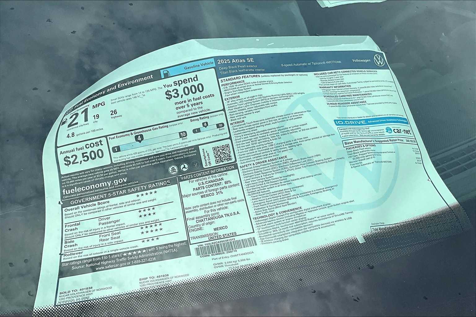 2025 Volkswagen Atlas 2.0T SE - Photo 17