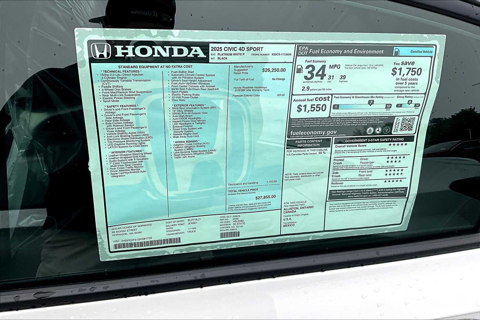 2025 Honda Civic Sport - Photo 17