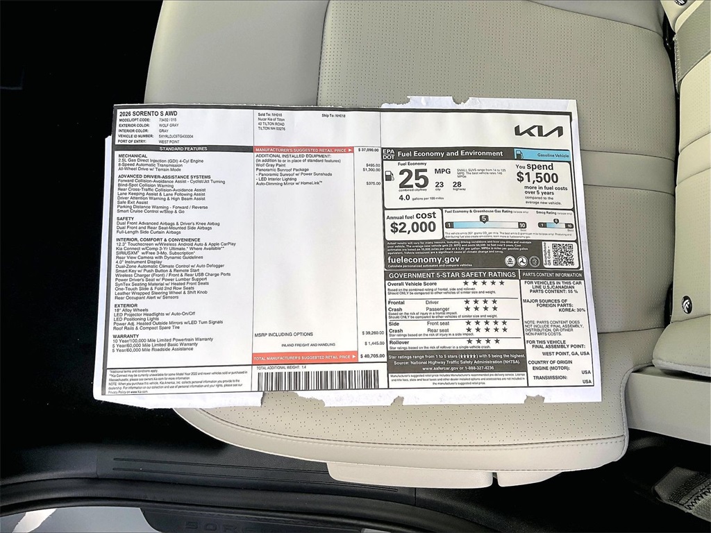 2026 Kia Sorento S - Photo 17