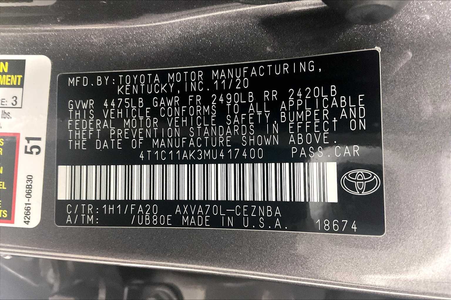 2021 Toyota Camry LE - Photo 35