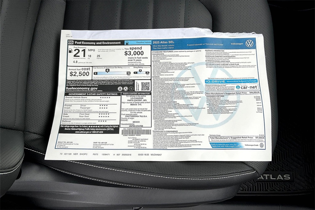 2025 Volkswagen Atlas 2.0T SEL - Photo 17