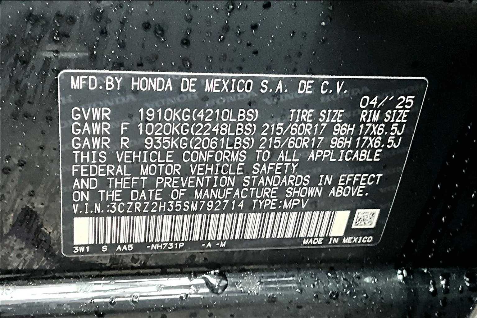 2025 Honda HR-V LX - Photo 18