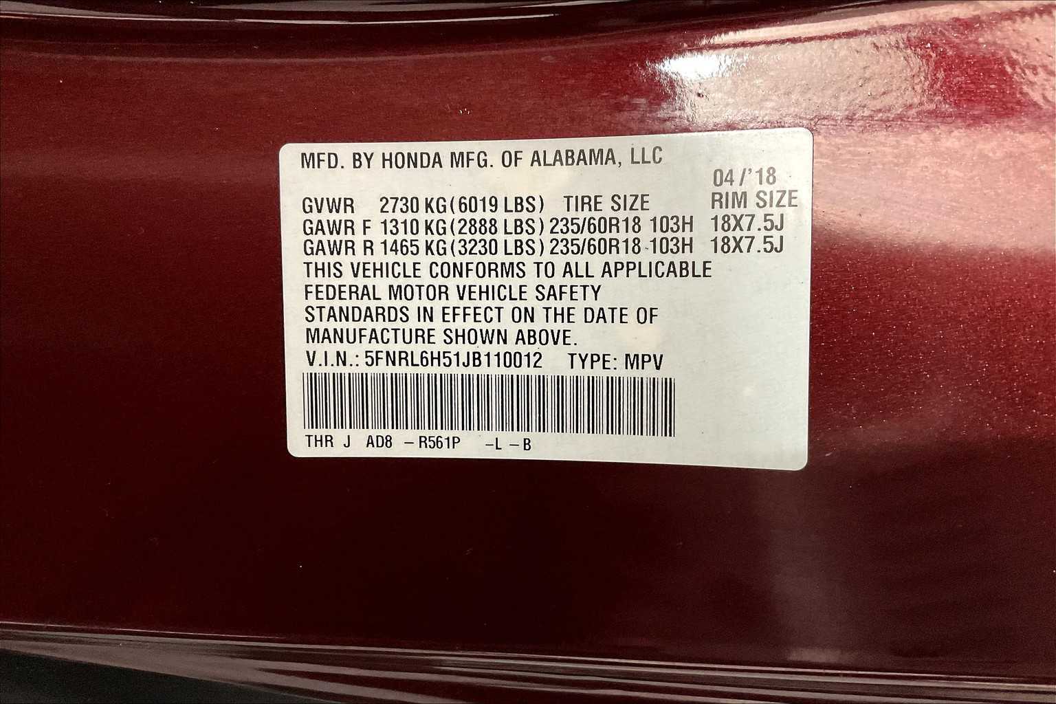 2018 Honda Odyssey EX - Photo 36