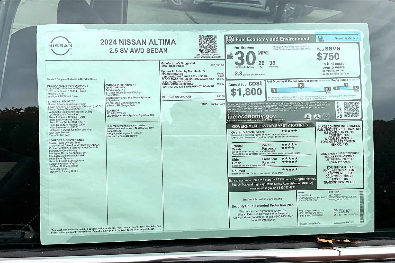 2024 Nissan Altima 2.5 SV - Photo 17