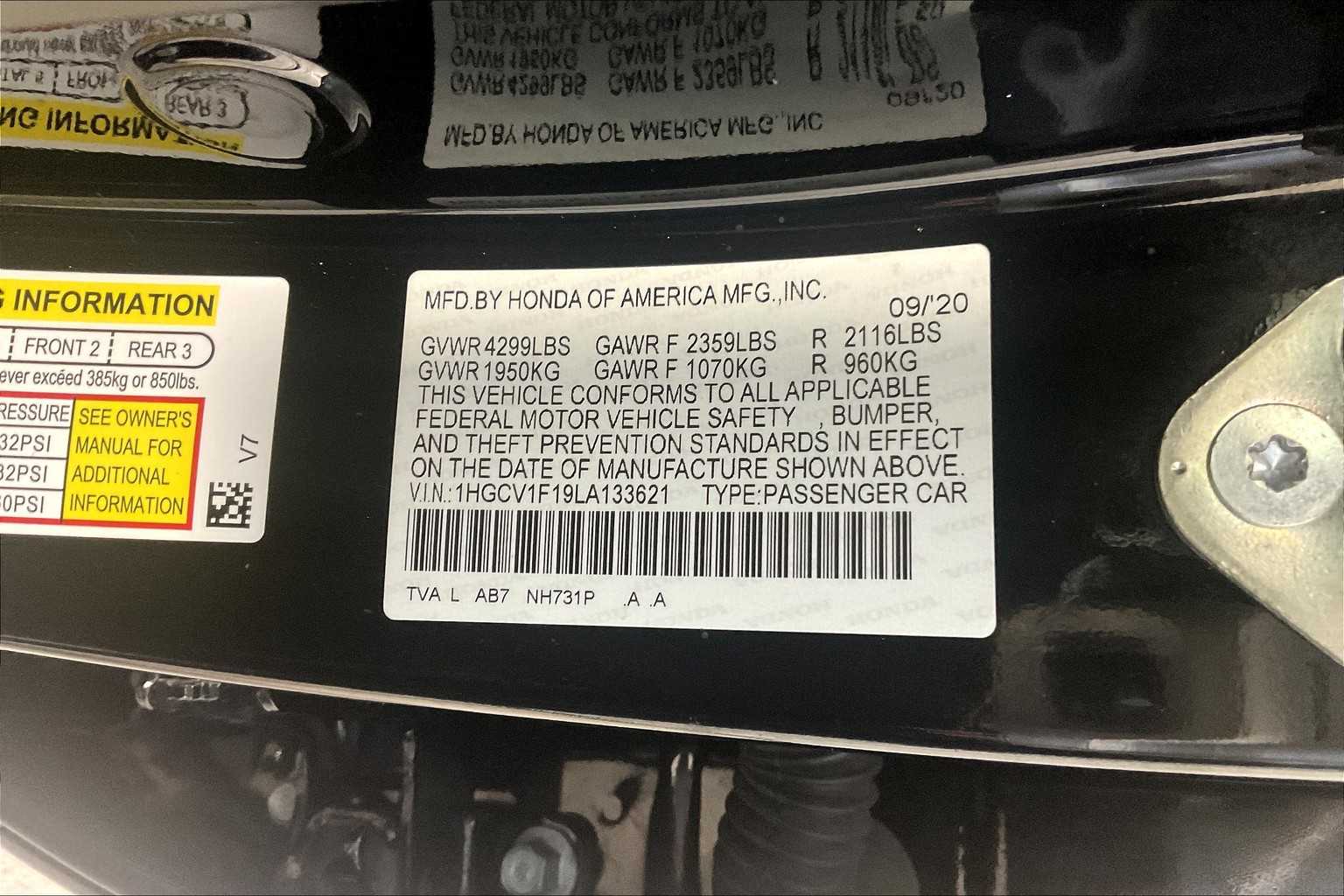 2020 Honda Accord LX - Photo 35