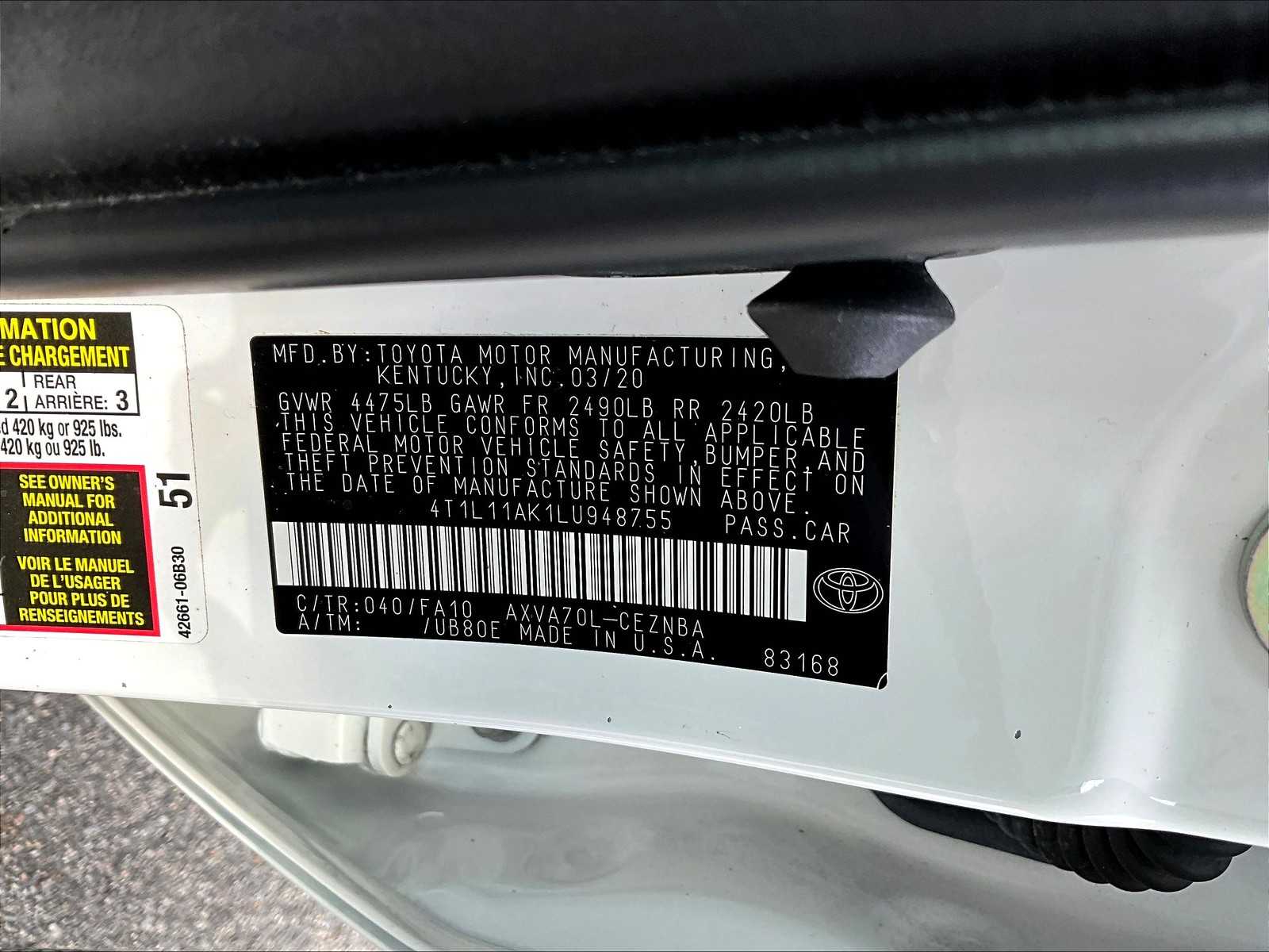 2020 Toyota Camry LE - Photo 35