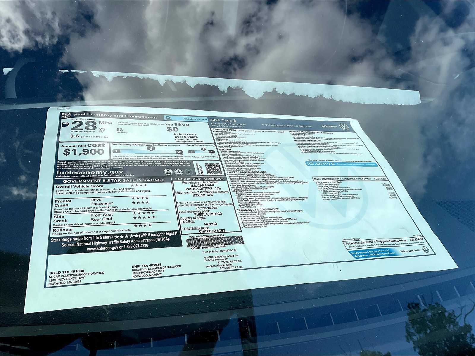 2025 Volkswagen Taos S - Photo 18