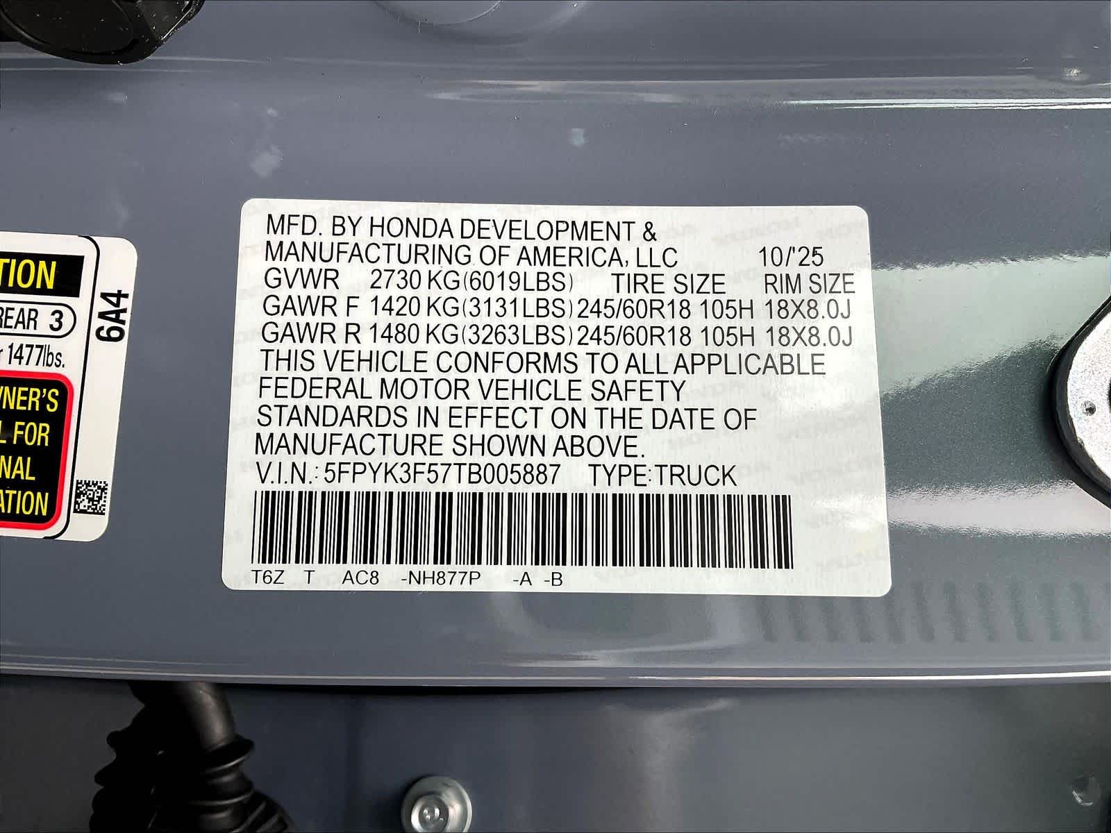 2026 Honda Ridgeline RTL - Photo 17