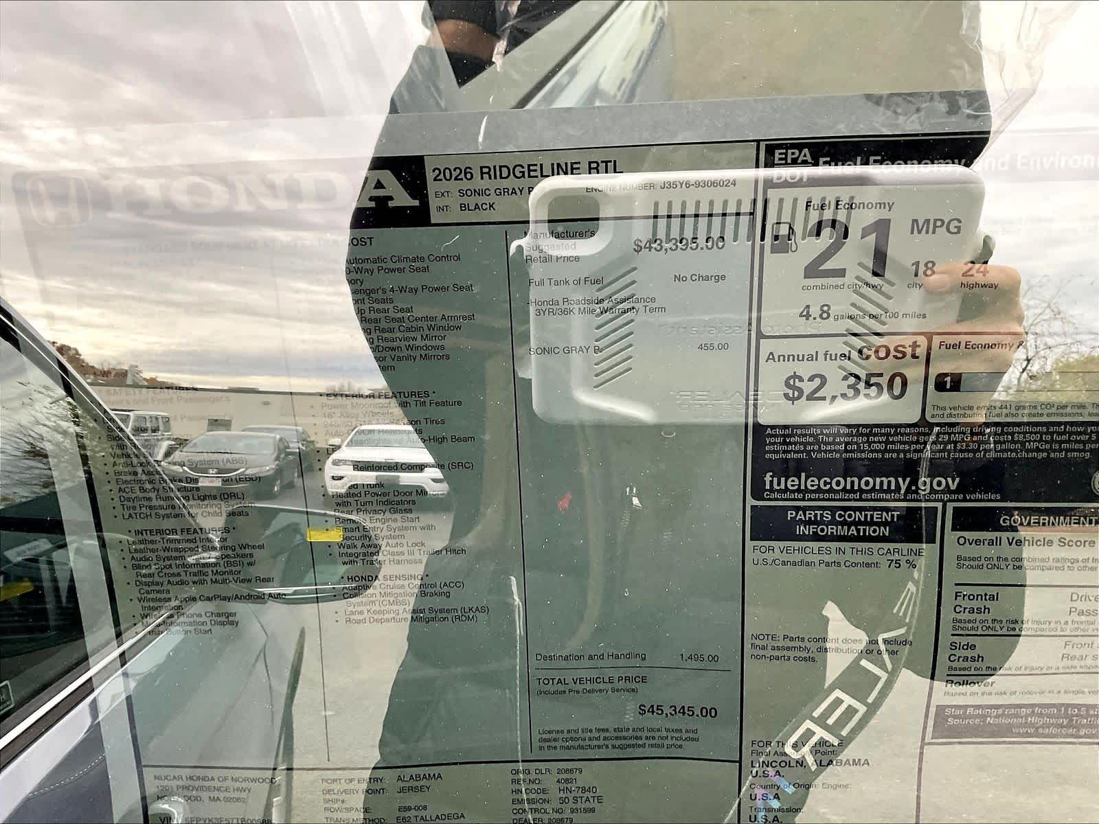 2026 Honda Ridgeline RTL - Photo 18