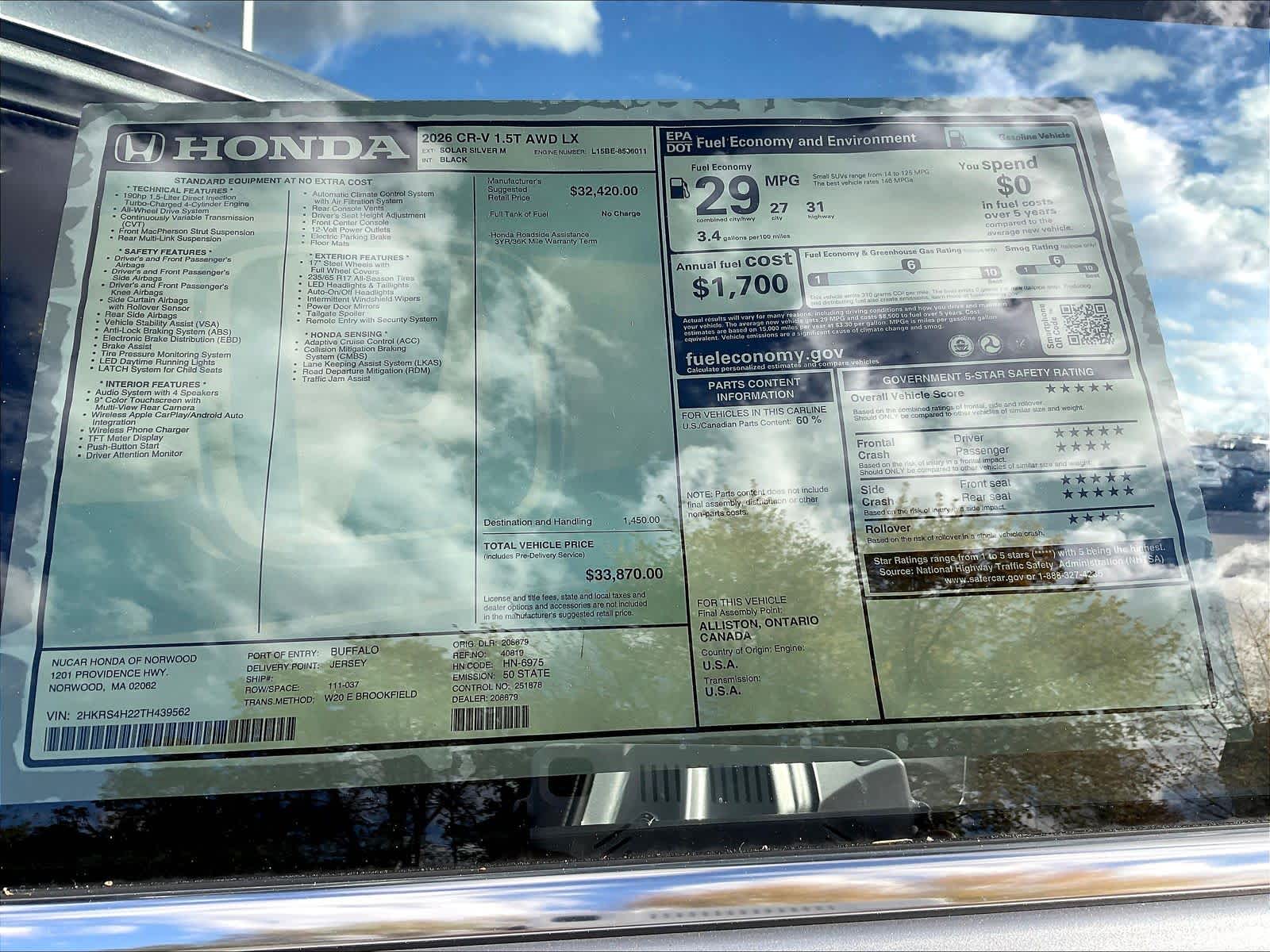 2026 Honda CR-V LX - Photo 18