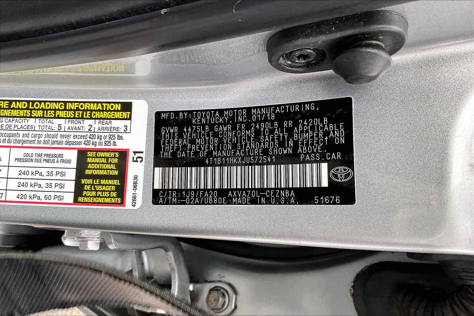 2018 Toyota Camry LE - Photo 35
