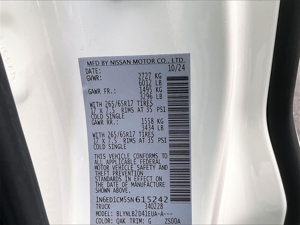 2025 Nissan Frontier SV - Photo 32