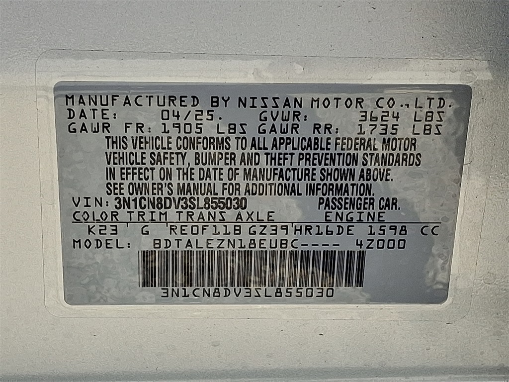 2025 Nissan Versa 1.6 S - Photo 18