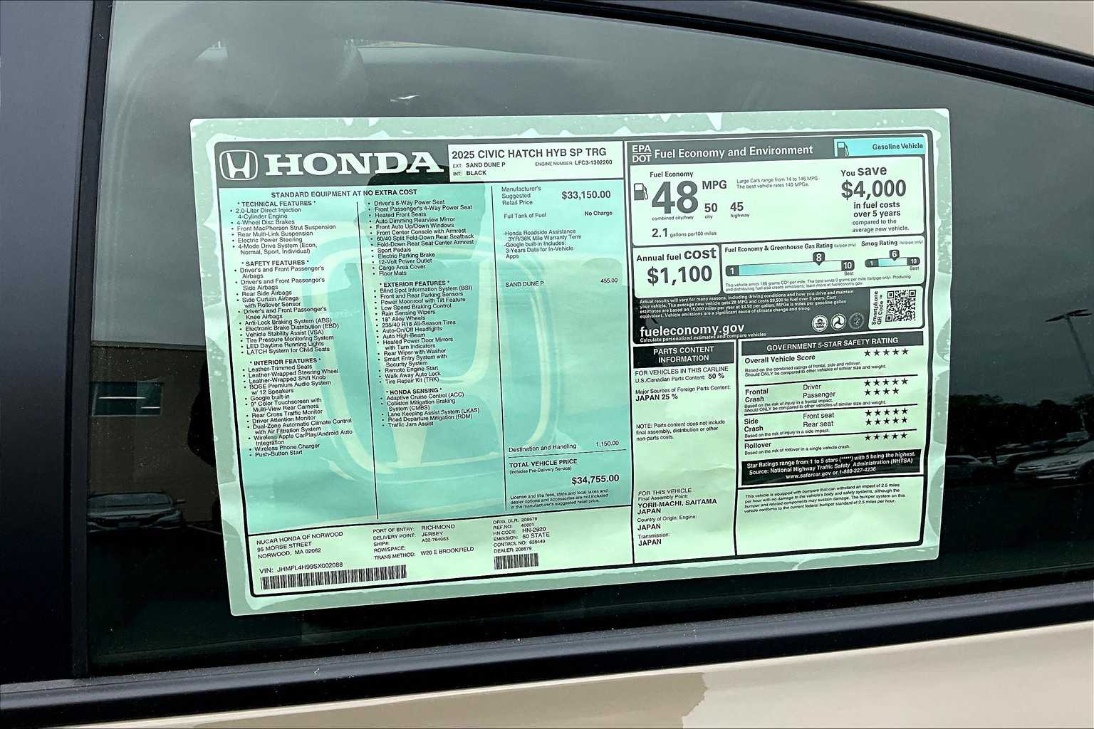 2025 Honda Civic Hatchback Hybrid Sport Touring - Photo 18
