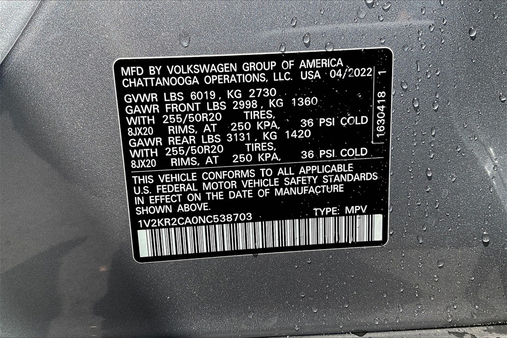 2022 Volkswagen Atlas 3.6L V6 SE w/Technology - Photo 35
