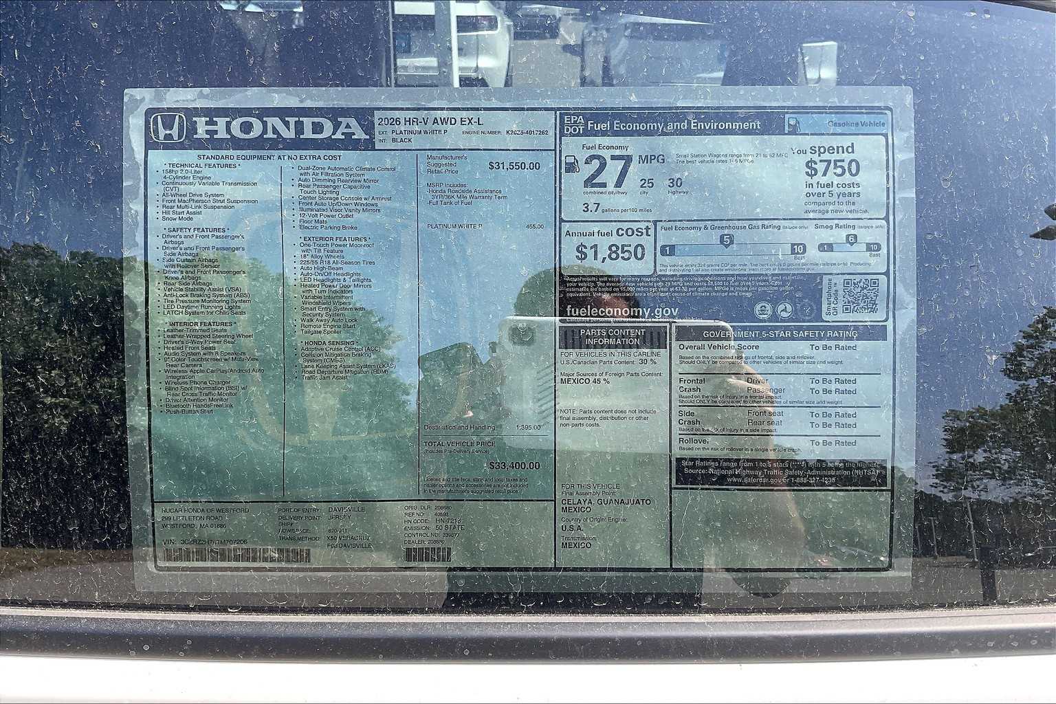 2026 Honda HR-V EX-L - Photo 16