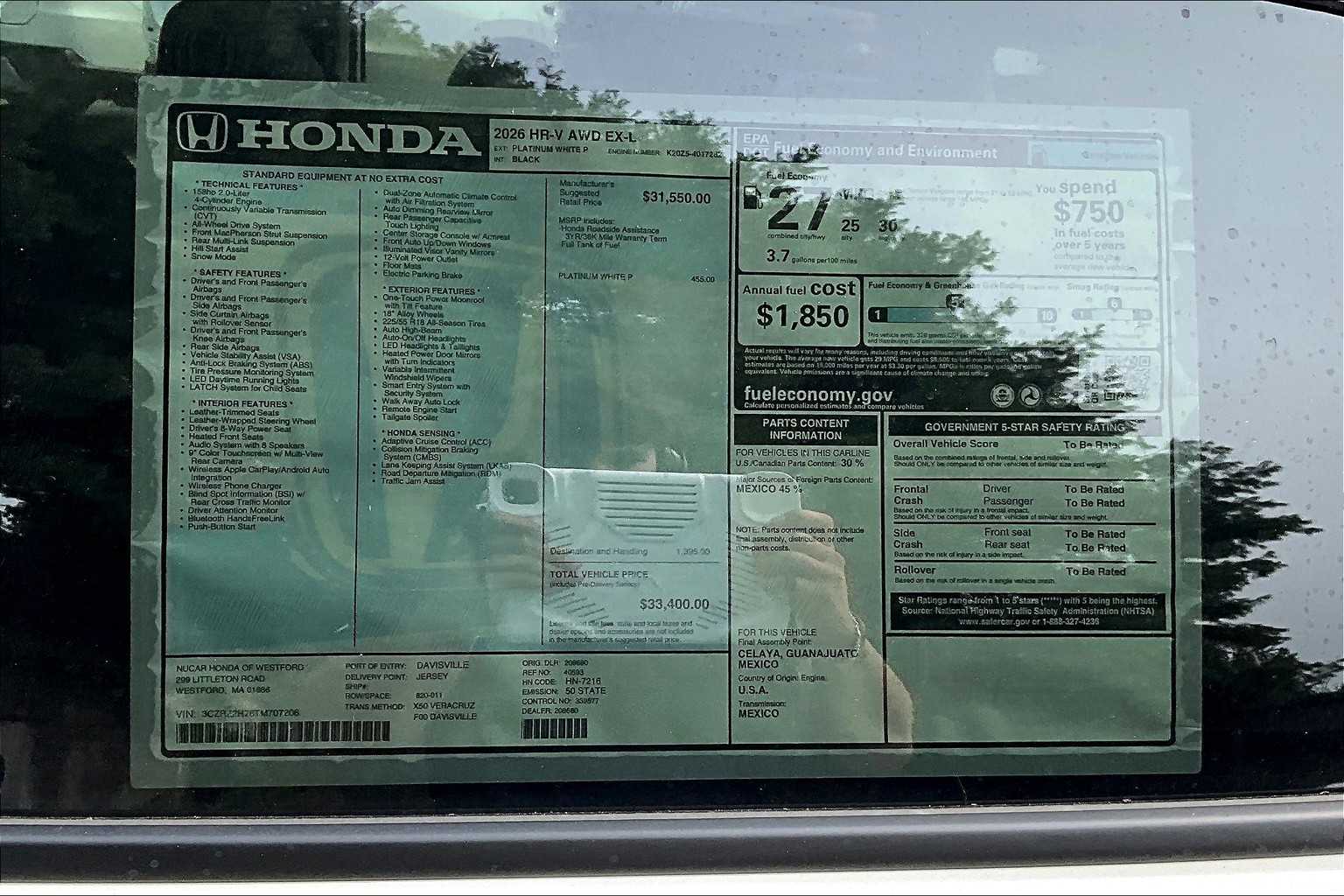 2026 Honda HR-V EX-L - Photo 18