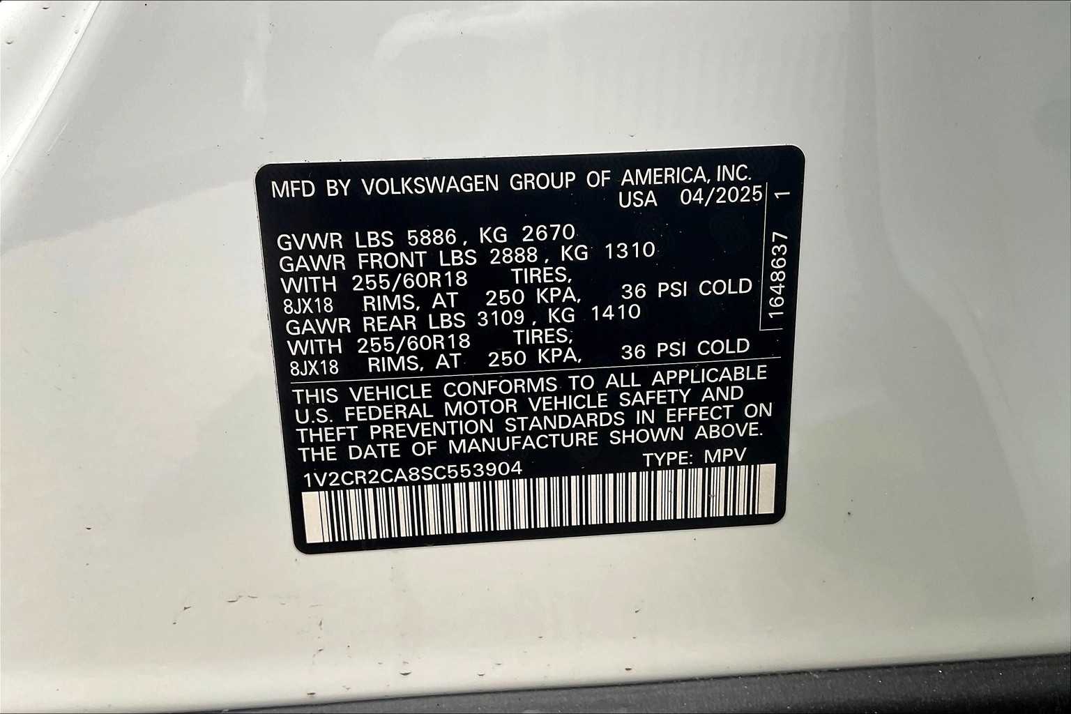 2025 Volkswagen Atlas 2.0T Peak Edition - Photo 17