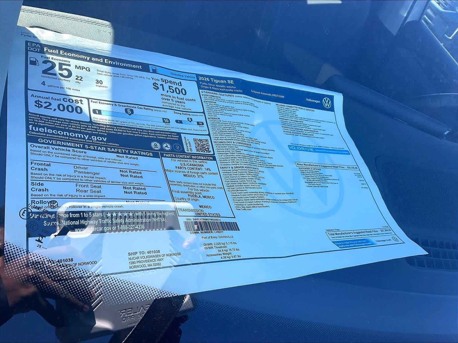 2026 Volkswagen Tiguan SE - Photo 18