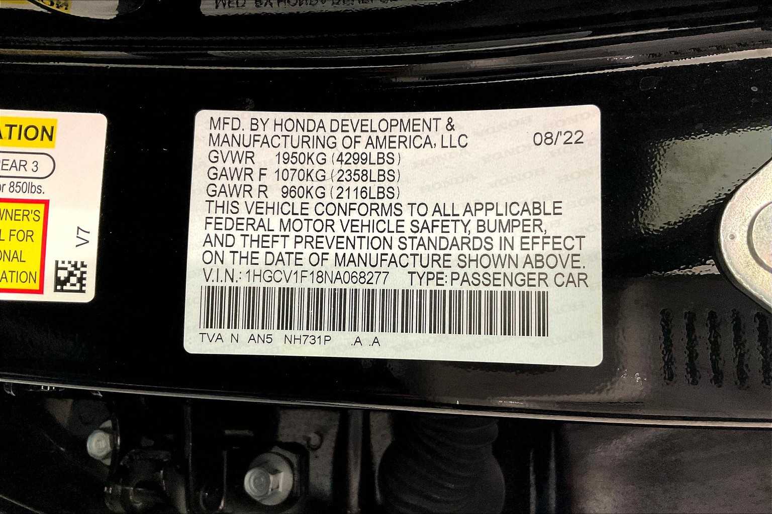 2022 Honda Accord LX - Photo 33