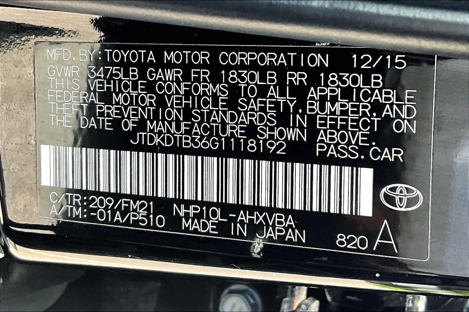 2016 Toyota Prius c Persona Series - Photo 38