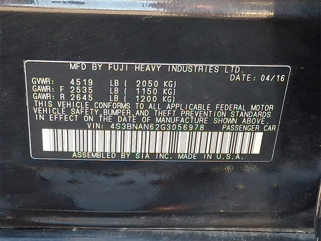 2016 Subaru Legacy 2.5i - Photo 27
