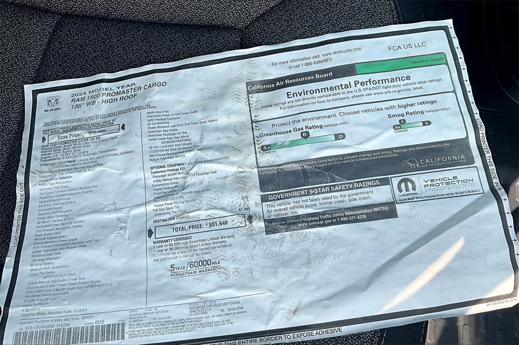 2024 Ram ProMaster 1500 Base - Photo 18