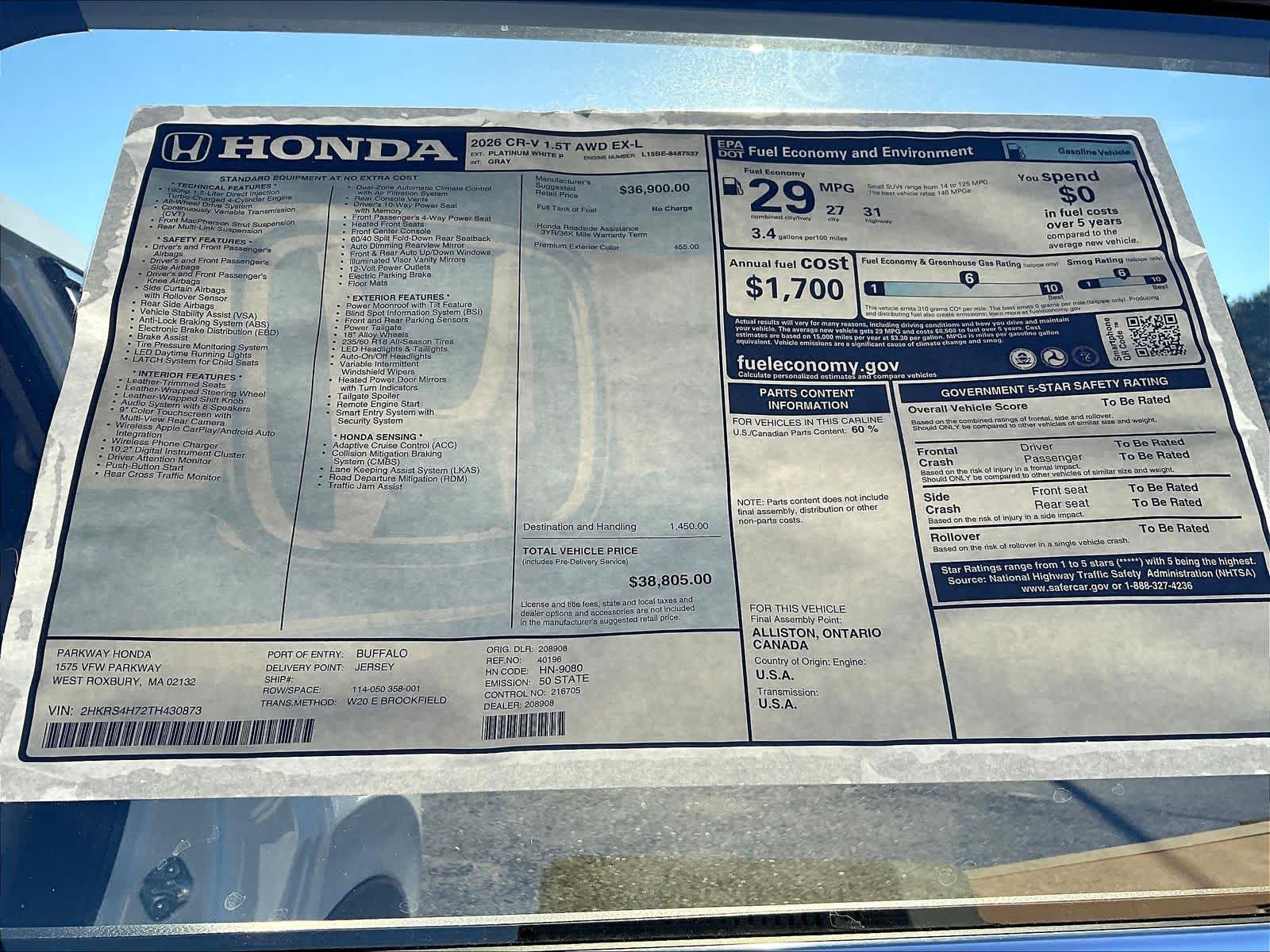 2026 Honda CR-V EX-L - Photo 18