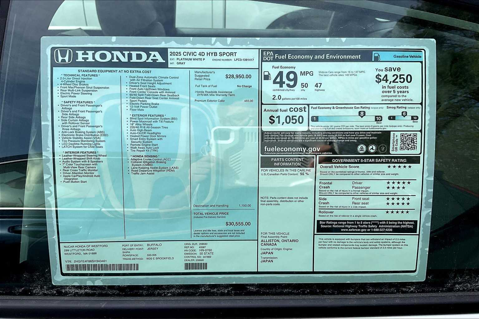 2025 Honda Civic Hybrid Sport - Photo 17