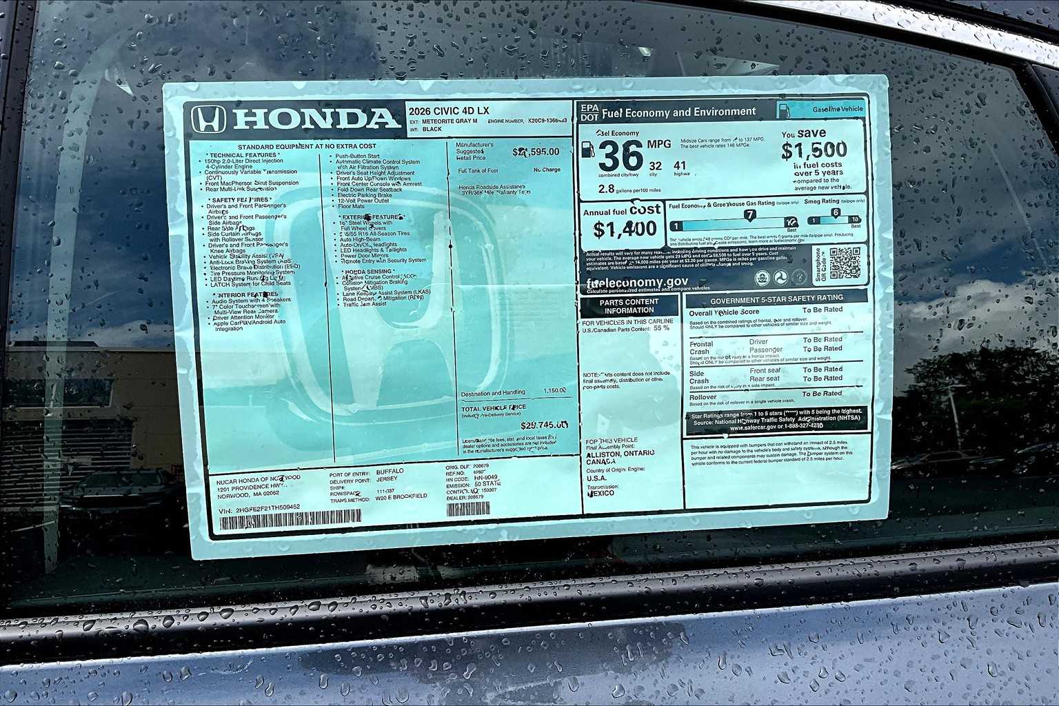 2026 Honda Civic LX - Photo 18