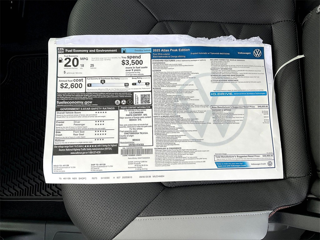 2025 Volkswagen Atlas 2.0T Peak Edition - Photo 17