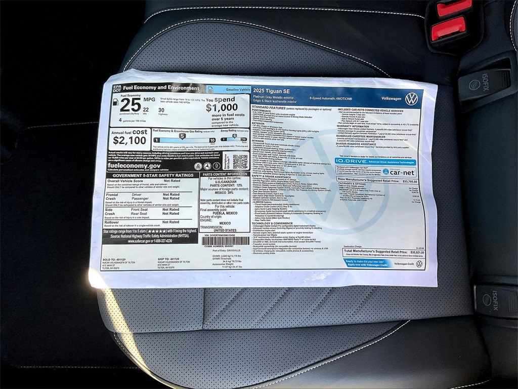 2025 Volkswagen Tiguan 2.0T SE - Photo 17