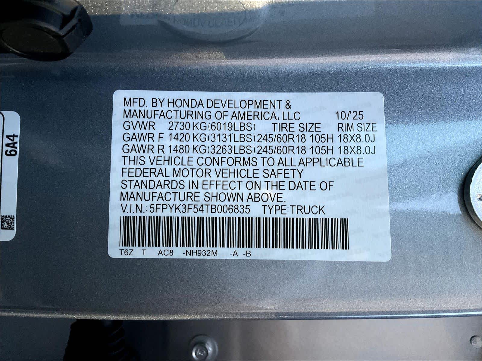 2026 Honda Ridgeline RTL - Photo 17