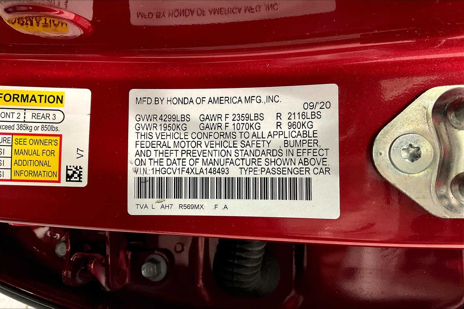 2020 Honda Accord EX - Photo 35