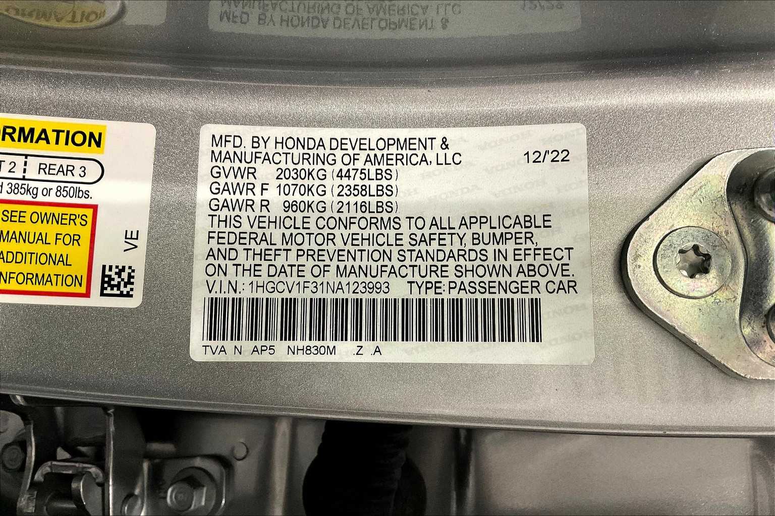 2022 Honda Accord Sport - Photo 34