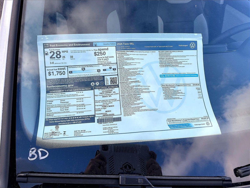 2026 Volkswagen Taos 1.5T SEL - Photo 17